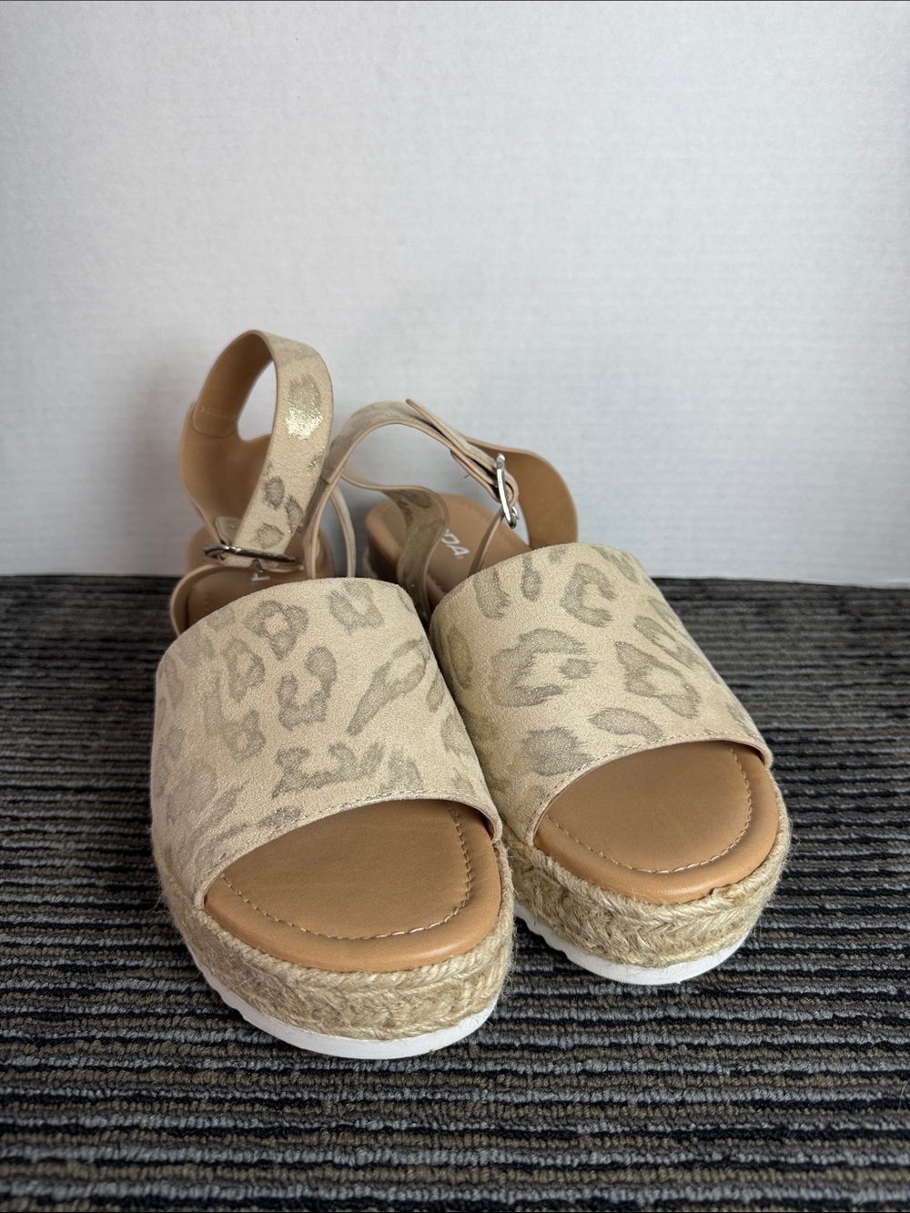 Cheetah Espadrille Platform Sandals - Picture 7 of 7